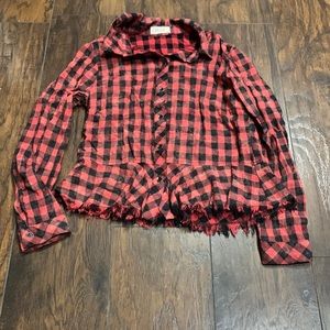 Bella Dahl Women’s Buffalo Check Button Down Shirt